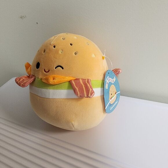 Squishmallows Geronimo The Bagel Breakfast Sandwich 8" Food Plush NWT - Picture 3 of 13